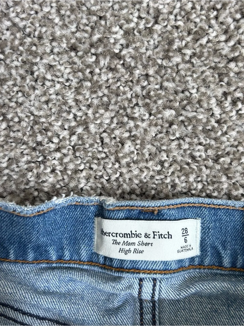 Abercrombie & Fitch The Mom High Rise Denim Shorts